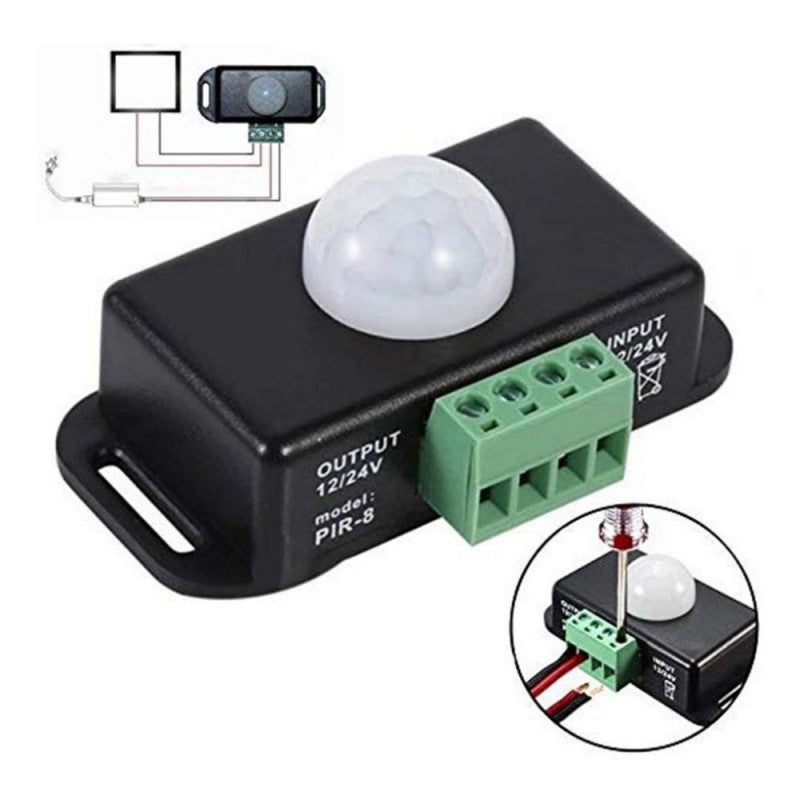 Senzor PIR-8 Comutator Miscare 12V-24V/6A - Frize