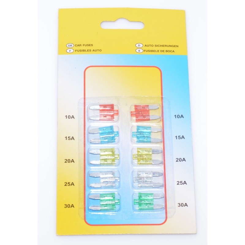 Set 10 Mini Sigurante Auto cu Led - Frize