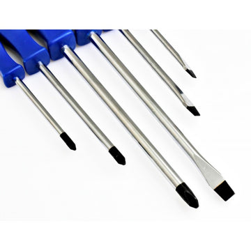 Set de 6 Șurubelnițe Mecanice CRV cu Cap de Cheie – 3 Surubelnite Plat și 3 Surubelnite Cruciforme pentru Reparații Acasă și Întreținere Tehnică