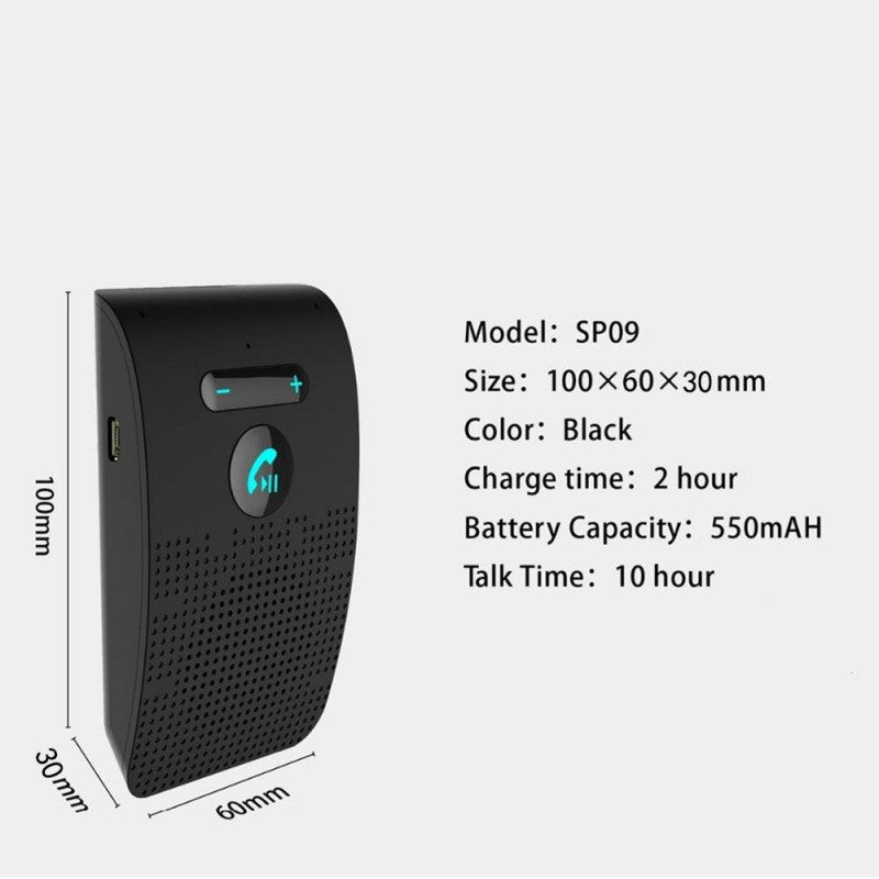 Sistem Auto Handsfree Bluetooth V 5.0 + EDR Multipoint BT-SP09 - Frize