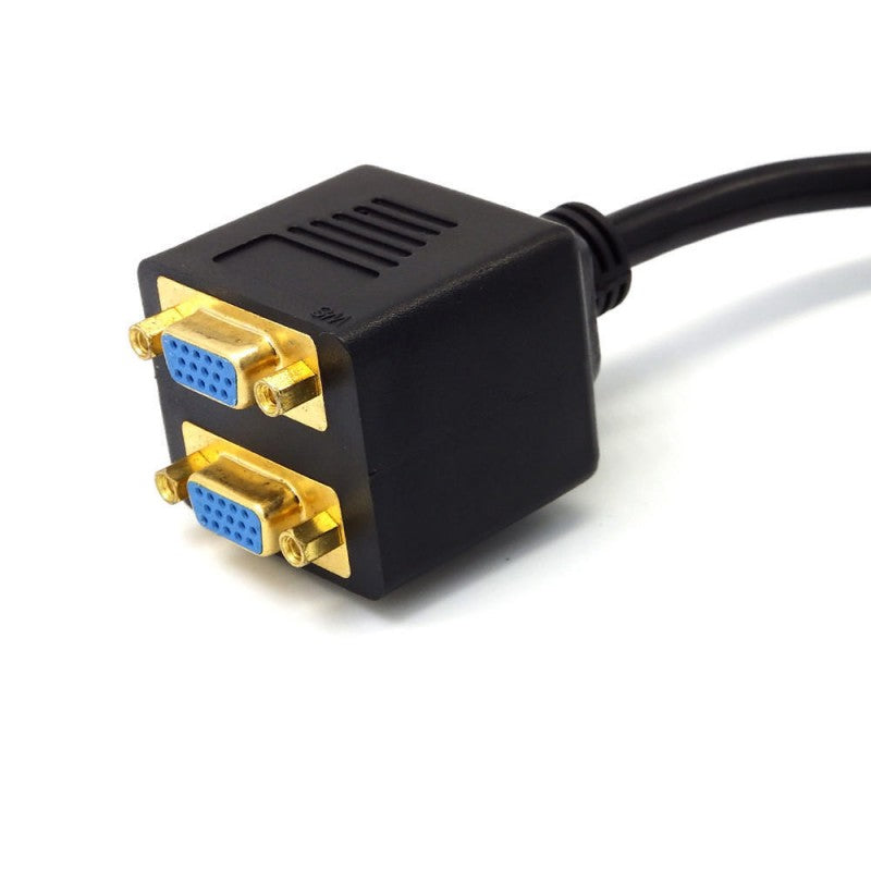 Spliter VGA Tata-2 VGA Mama/Negru - Frize