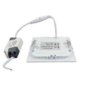Spot LED Slim Pătrat 120x120mm 6W (40W Echivalent) cu Lumină Rece 6400K – Iluminare Eficientă pentru Birou, Spații Comerciale sau Locuințe