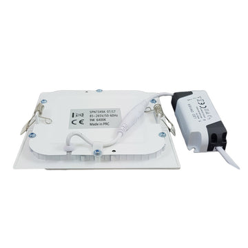 Spot LED Slim Pătrat 150x150mm, 9W (Echivalent 60W) cu Lumină Rece 6400K – Iluminat Modern pentru Birou, Spații Comerciale sau Acasă