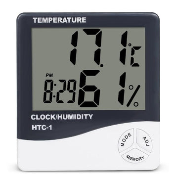Termometru Digital cu Ceas si Higrometru HTC-1 - Frize