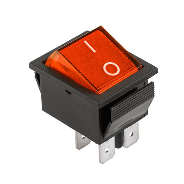 intrerupator IRS lat on-of rosu 4 contacte 220V-15A