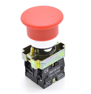 Buton motor 220V ciuperca revenire ON-OF BS544-R rosu