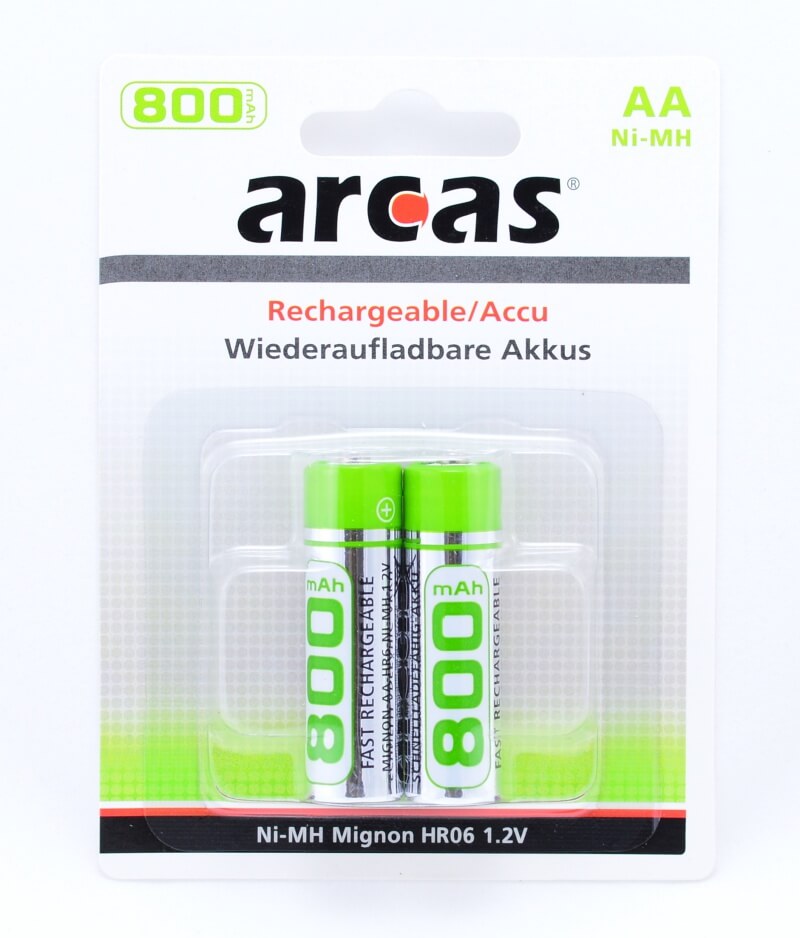 Acumulatori reincarcabili Arcas R6 AA NI-MH 1,2V - 800mAH 2buc/set