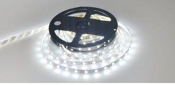 Banda Led 3528 - 60led/m Interior - DC 12V 4,8W/ml , 5m/rola Alb-Rece