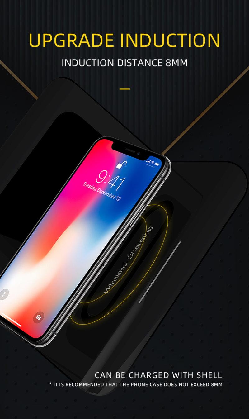 Ceas Digital de Birou cu Incarcare Wireless rapid, Alarma, Negru, Compatibil cu IOS si Android - Ceasuri Moderne