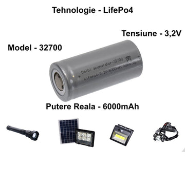 Acumulator LifePo4 - 32700 / 3,2V-6000mAh - Frize