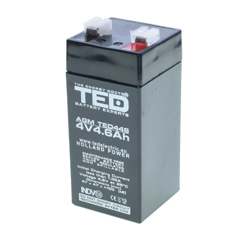 Acumulator Plumb - Acid 4V-4,6Ah TED - Frize