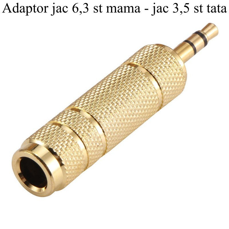 Adaptor Jack 3,5 Tata ST-Jack 6,3 Mama ST Auriu - Frize
