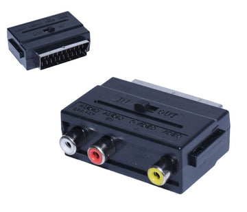 Adaptor Scart-3 RCA cu Intrerupator - Frize