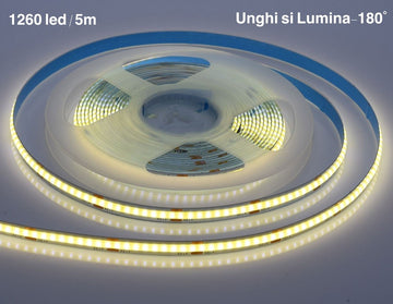 Banda COB Led Alb-Neutru - Flexibil - 252led/m - 12W/ml - Rola/5m - Frize
