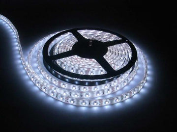 Banda Led 3528 - 60led/m Exterior-Silicon, DC 12V 4,8W/ml, 5m/rola Alb-Rece - Frize