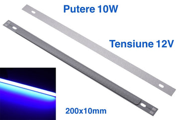 Bara Led Cob 200x10mm Albastru - Frize