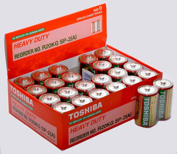 Baterie Toshiba Heavy-Duty R20 D, 24Buc/Cut - Frize