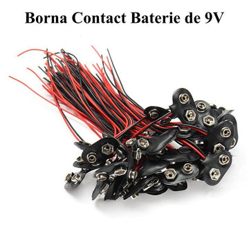 Borna Baterie 9V cu Fire - Frize