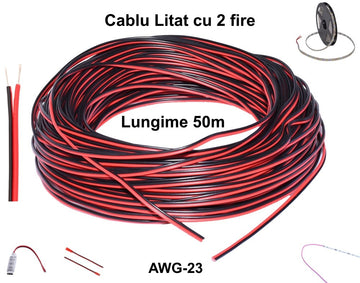 Cablu Alimentare Led RGB 2 Fire, 50m/Rola - Frize