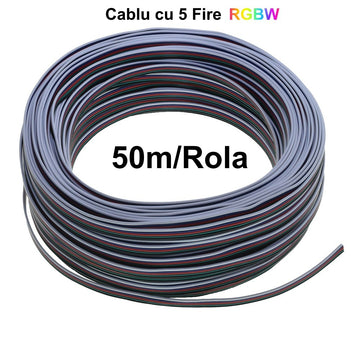 Cablu Alimentare Led RGBW 5 Fire, 50m/Rola - Frize