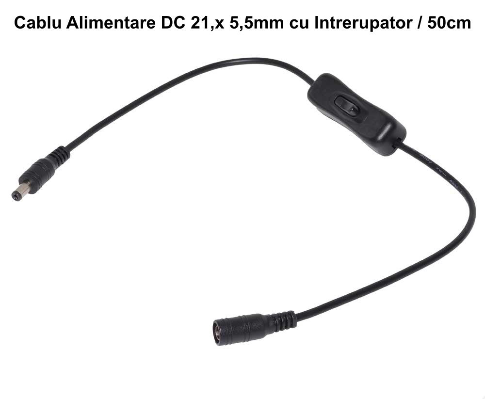 Cablu DC 2,1x5,5mm cu Intrerupator - Frize
