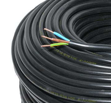 Cablu Electric 3x1,5mm MYYM Litat (Negru) - Frize