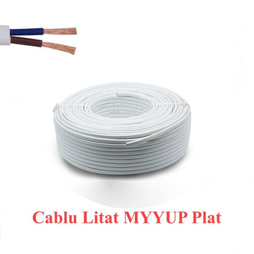 Cablu Electric Plat Alb 2x1,5mm (MYYUP) 100m/rola - Frize