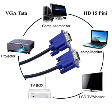 Cablu VGA Tata-VGA Tata 5m - Frize