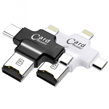 Cititor card 4-1 , Iphone /Android ,usb C , micro sd card , micro usb,otg - Frize