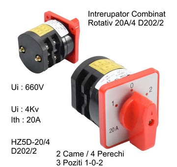 Comutator Rotativ 2 Came 1-0-2 / 20A - D202/2 - Frize