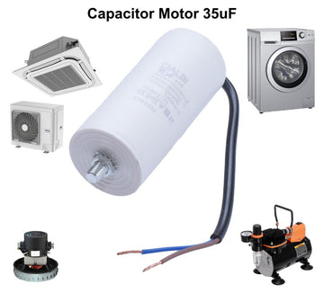 Condensator Motor cu Surub si Fire - 35uf / 450V - Frize