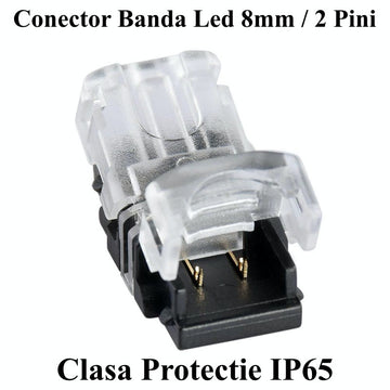 Conector Banda Led 8mm 2 Pini - 2 Fire - Frize
