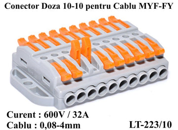 Conector Doza 10-10 pentru Cablu, LT-223/10 - Frize