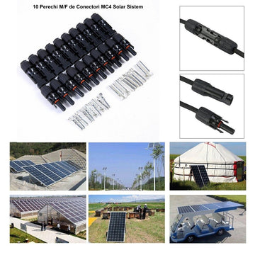Conector MC4 de Sistem Solar Fotovoltaic-Kit 10 Set F/M - Frize