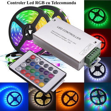 Controler Metal Led RGB 24 Taste, 12-24V/24A - Frize