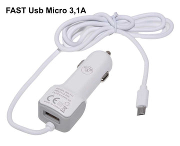 Incarcator Auto Fast Micro Usb 3,1A + Usb - Frize