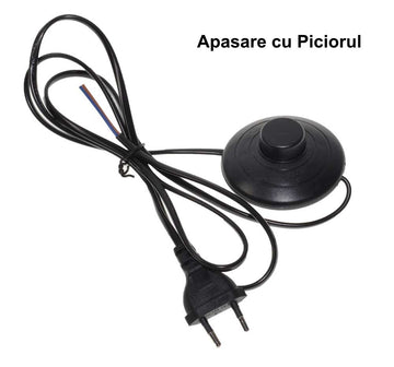Intrerupator de Picior cu Cablu Negru 1,5m - Frize