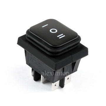 Intrerupator lat IRS negru 3 poziții on-off-on cu cauciuc 220V-16A - Frize