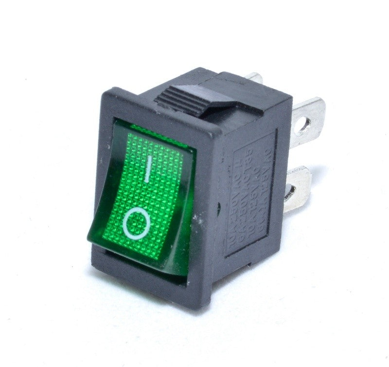 Intrerupator Mic IRS 220V Led Verde 4P, 21x15mm - Frize