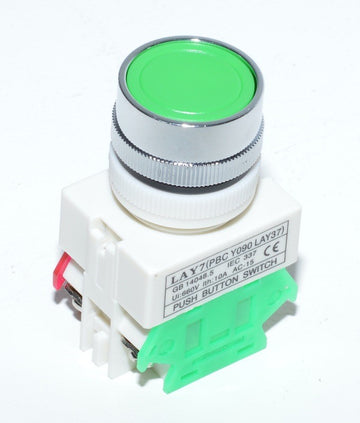 Intrerupator Push Motor LAY-7 Verde - Frize
