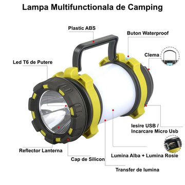 Lanterna Multifunctionala cu Led T6-100W - Frize