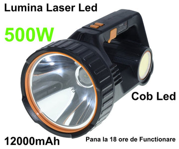 Lanterna TD-3600 cu Led 500W + Cob - Frize