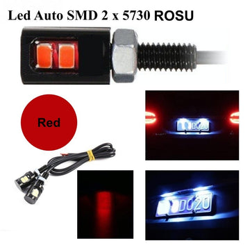 Led Auto 12mm / 12V / ROSU, 2 Buc/Set - Frize