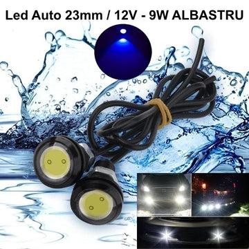 Led Auto 23mm / 12V - 9W / ALBASTRU, 2 Buc/Set - Frize