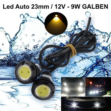 Led Auto 23mm / 12V - 9W / GALBEN, 2 Buc/Set - Frize