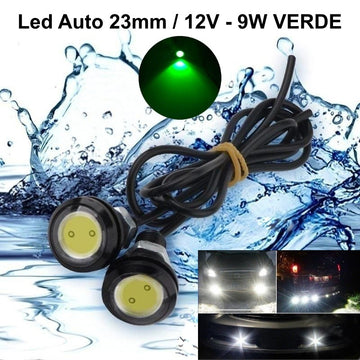 Led Auto 23mm / 12V - 9W / VERDE, 2 Buc/Set - Frize