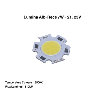 Led Cob 11mm, Putere 7W Alb-Rece - Frize