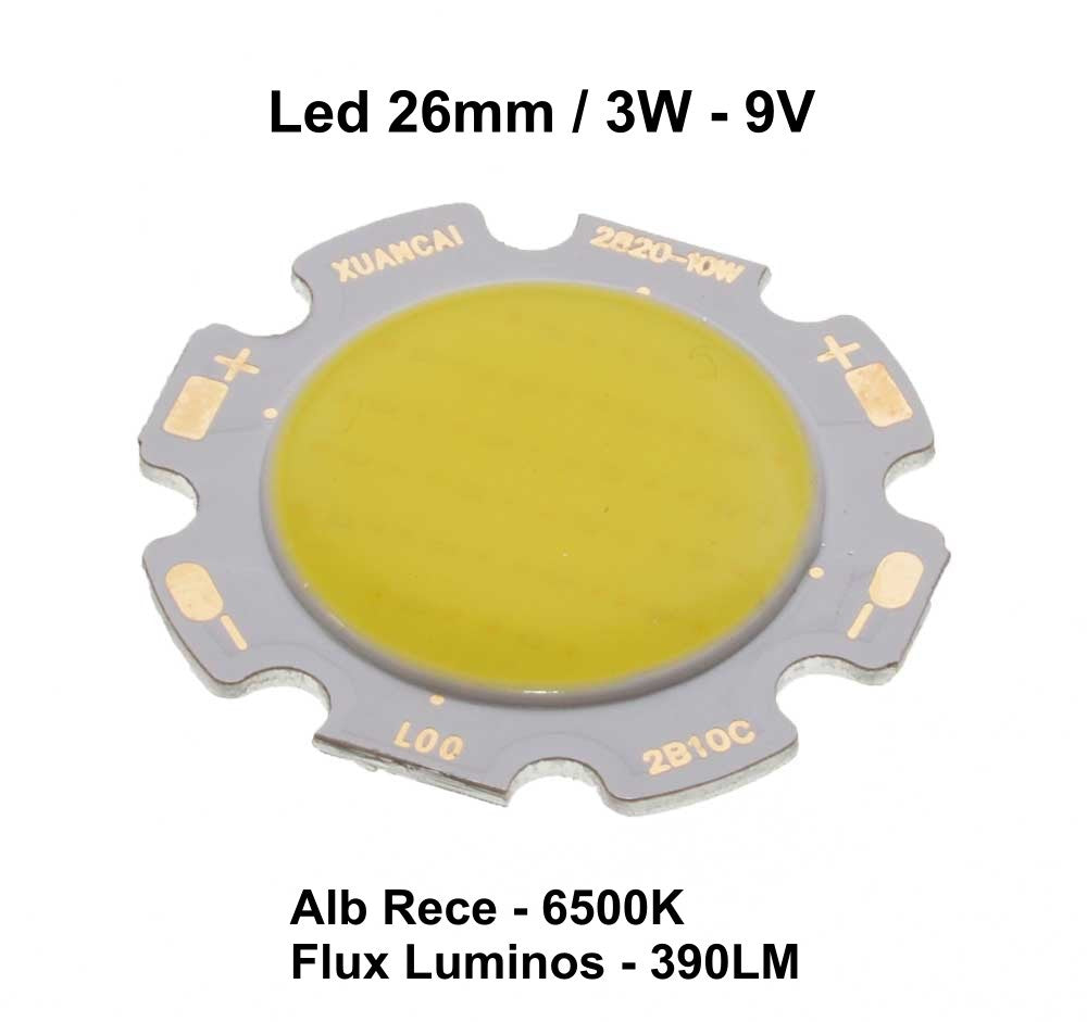 Led Cob 26mm, Putere 3W - Frize