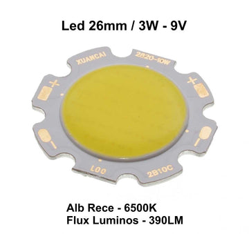 Led Cob 26mm, Putere 3W - Frize
