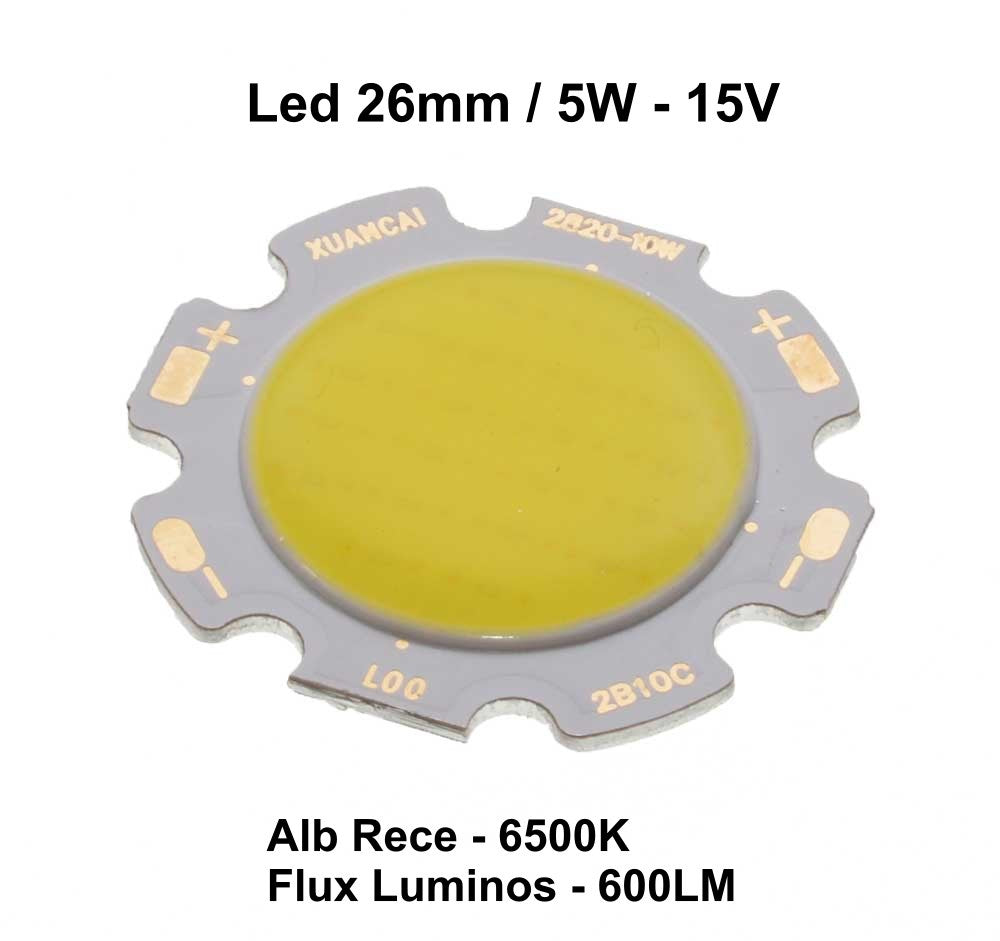 Led Cob 26mm, Putere 5W - Frize
